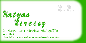 matyas mireisz business card